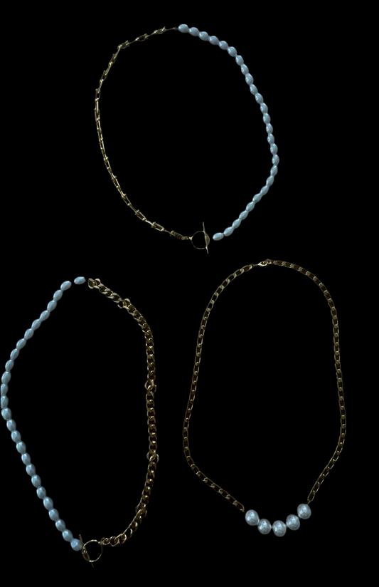 18k gold-plated choker necklaces