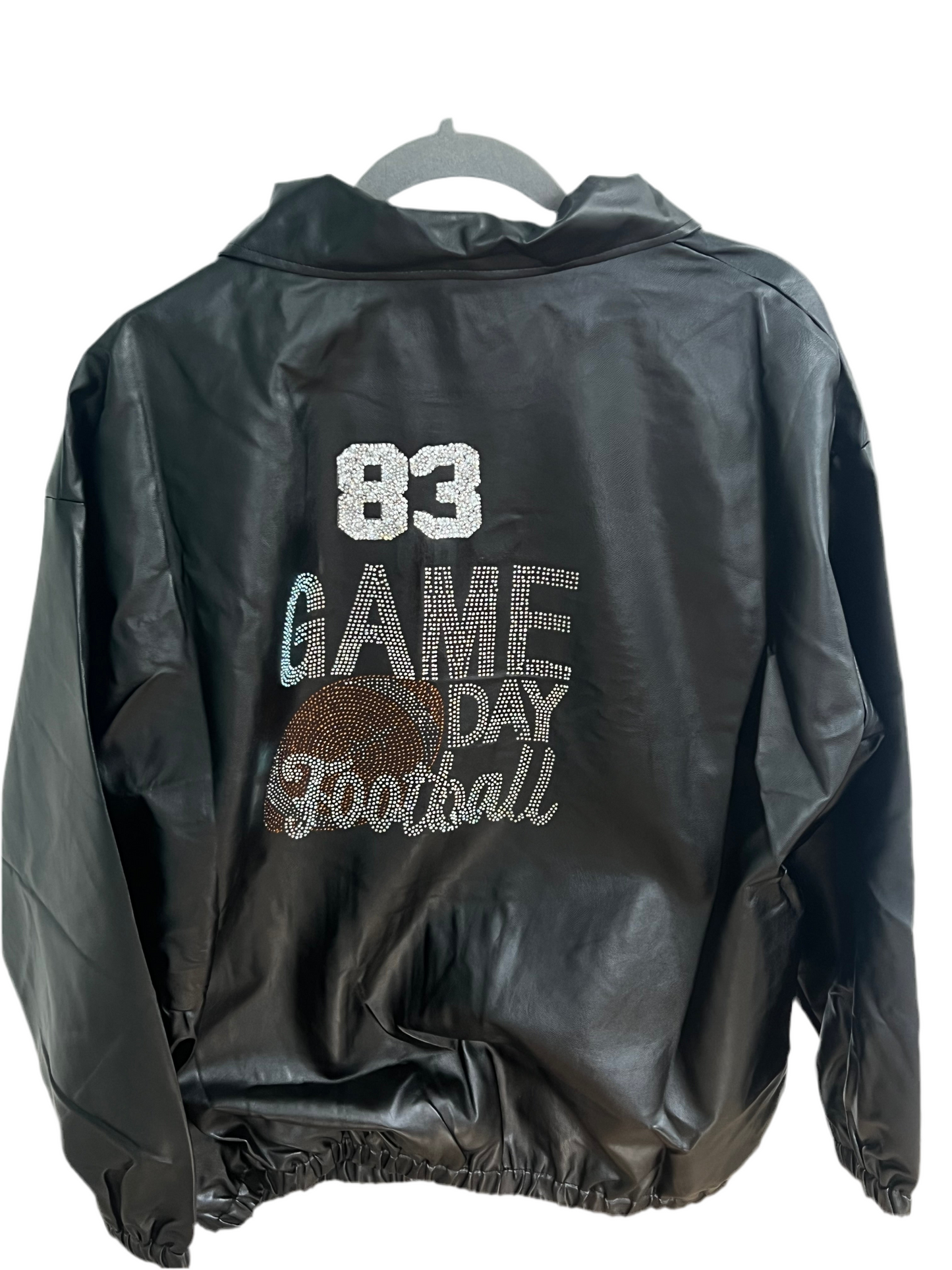 Football Custom Game Day Vegan Leather Jacket